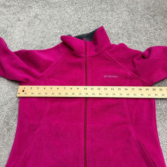 Columbia Dotswarm II Omni Heat Fleece Jacket Womens Medium Pink Outdoor Hiking - Picture 11 of 13